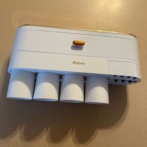 Wall mount 7 toothbrush holder with 4 cups and a drawer and shelf